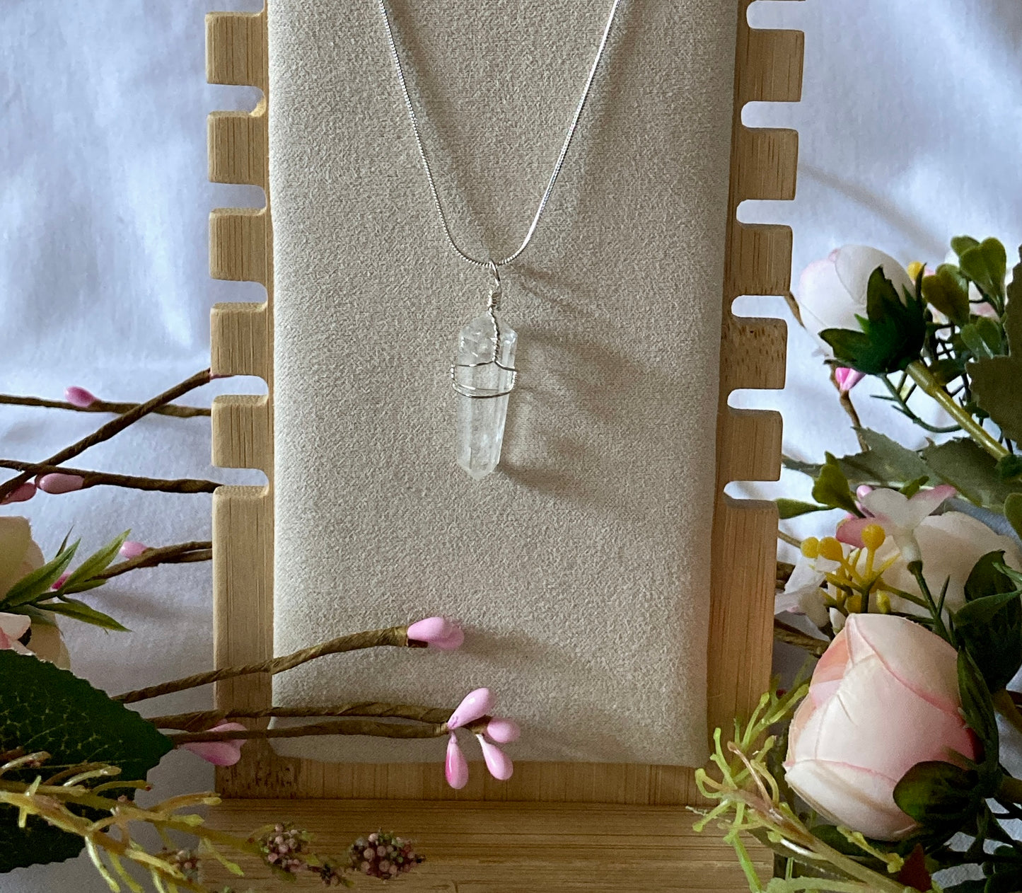 Clear Quartz Point Necklace